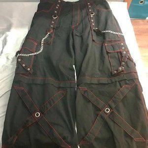 Tripp NYC Pants XL Black/Red Chain Pants/Shorts